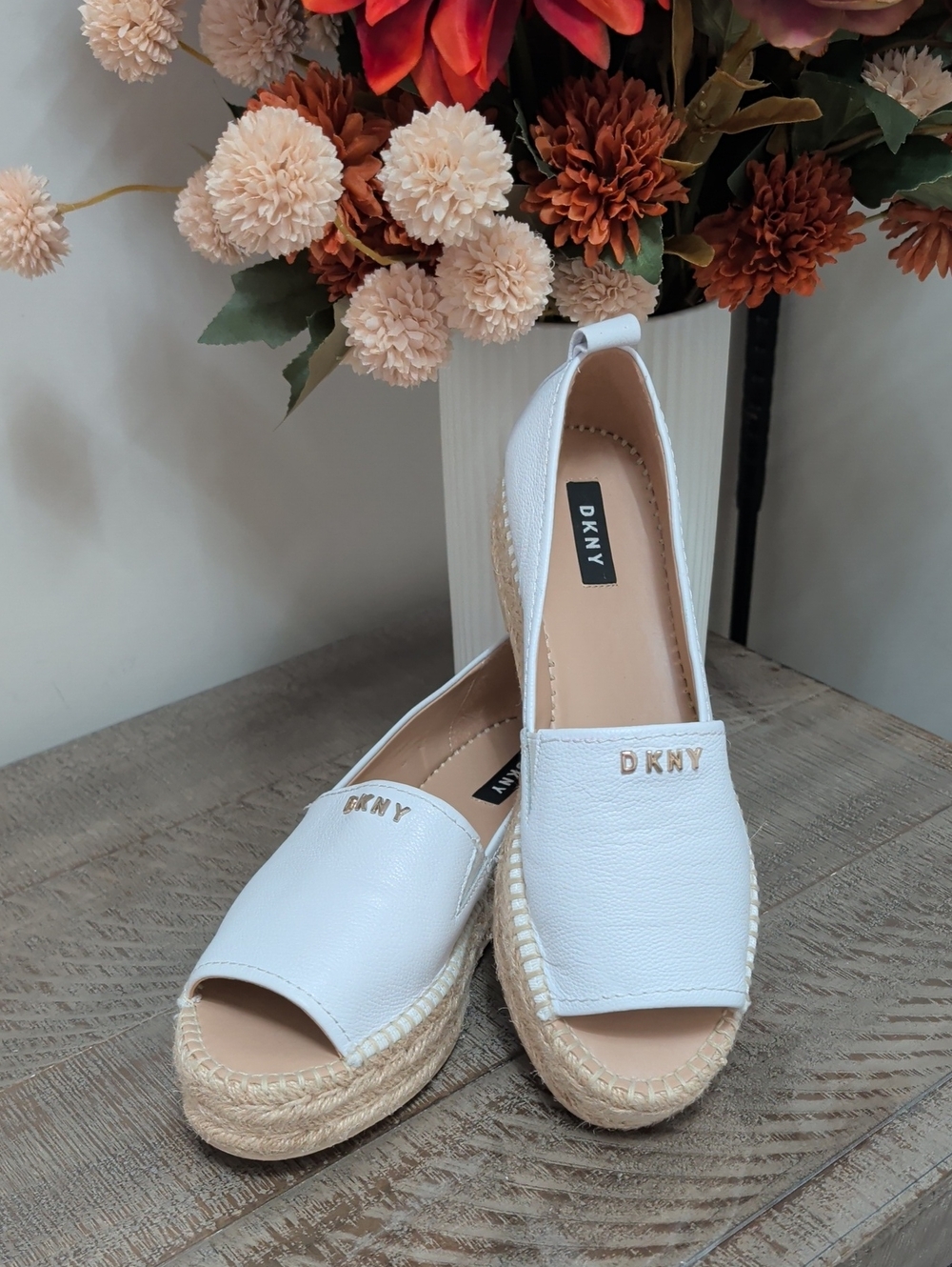DKNY Mer Peep Toe Espadrille Sandals